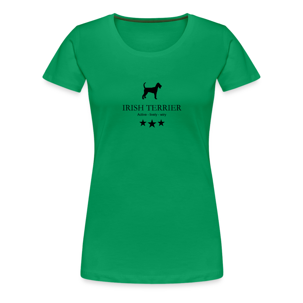 Women’s Premium T-Shirt - Irish Terrier - Active, lively, wiry... - Kelly Green