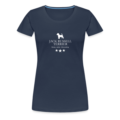 Women’s Premium T-Shirt - Jack Russell Terrier - Strong, active, lithe working... - Navy