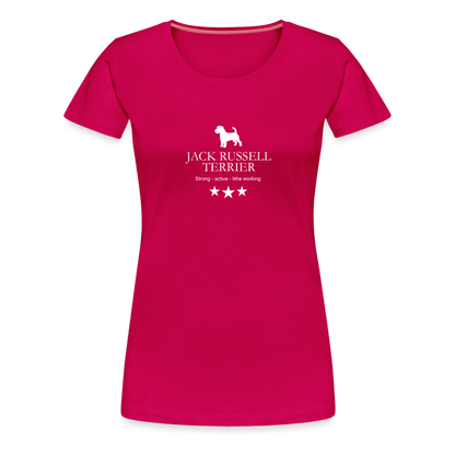 Women’s Premium T-Shirt - Jack Russell Terrier - Strong, active, lithe working... - dunkles Pink