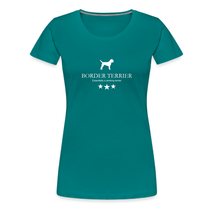 Women’s Premium T-Shirt - Border Terrier - Essentially a working terrier... - Divablau