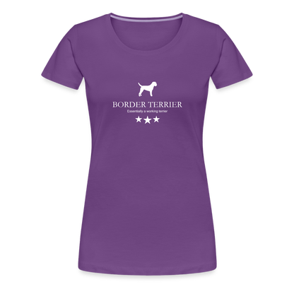 Women’s Premium T-Shirt - Border Terrier - Essentially a working terrier... - Lila