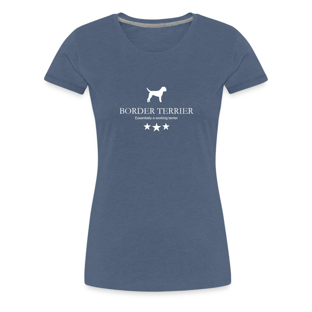 Women’s Premium T-Shirt - Border Terrier - Essentially a working terrier... - Blau meliert