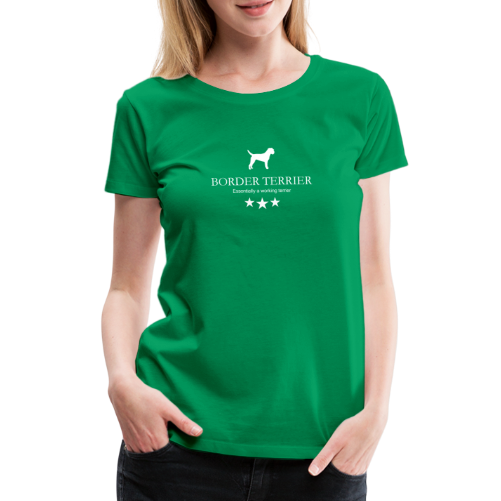 Women’s Premium T-Shirt - Border Terrier - Essentially a working terrier... - Kelly Green