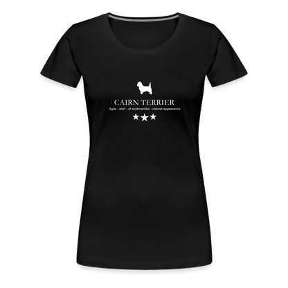 Women’s Premium T-Shirt - Cairn Terrier - Agile, alert, of workmanlinke... - Schwarz