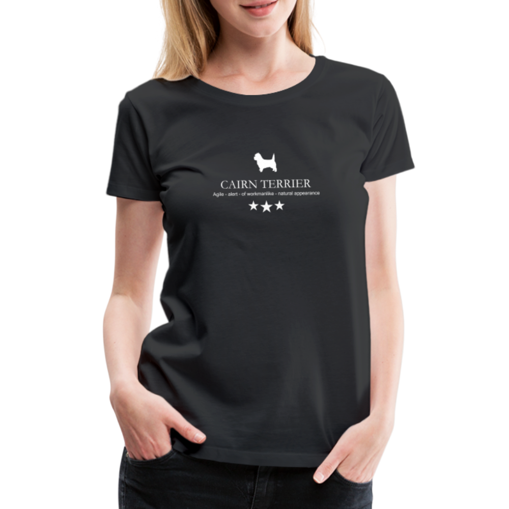 Women’s Premium T-Shirt - Cairn Terrier - Agile, alert, of workmanlinke... - Schwarz