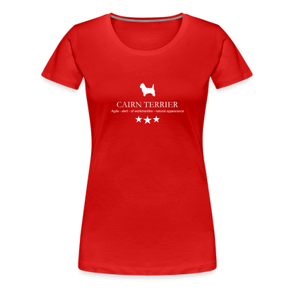 Women’s Premium T-Shirt - Cairn Terrier - Agile, alert, of workmanlinke... - Rot