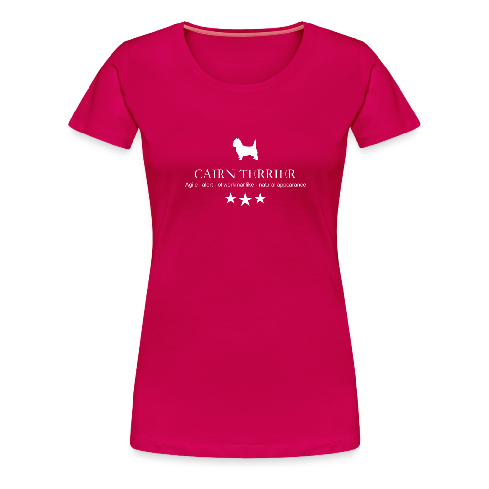 Women’s Premium T-Shirt - Cairn Terrier - Agile, alert, of workmanlinke... - dunkles Pink