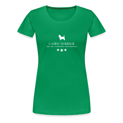 Women’s Premium T-Shirt - Cairn Terrier - Agile, alert, of workmanlinke... - Kelly Green