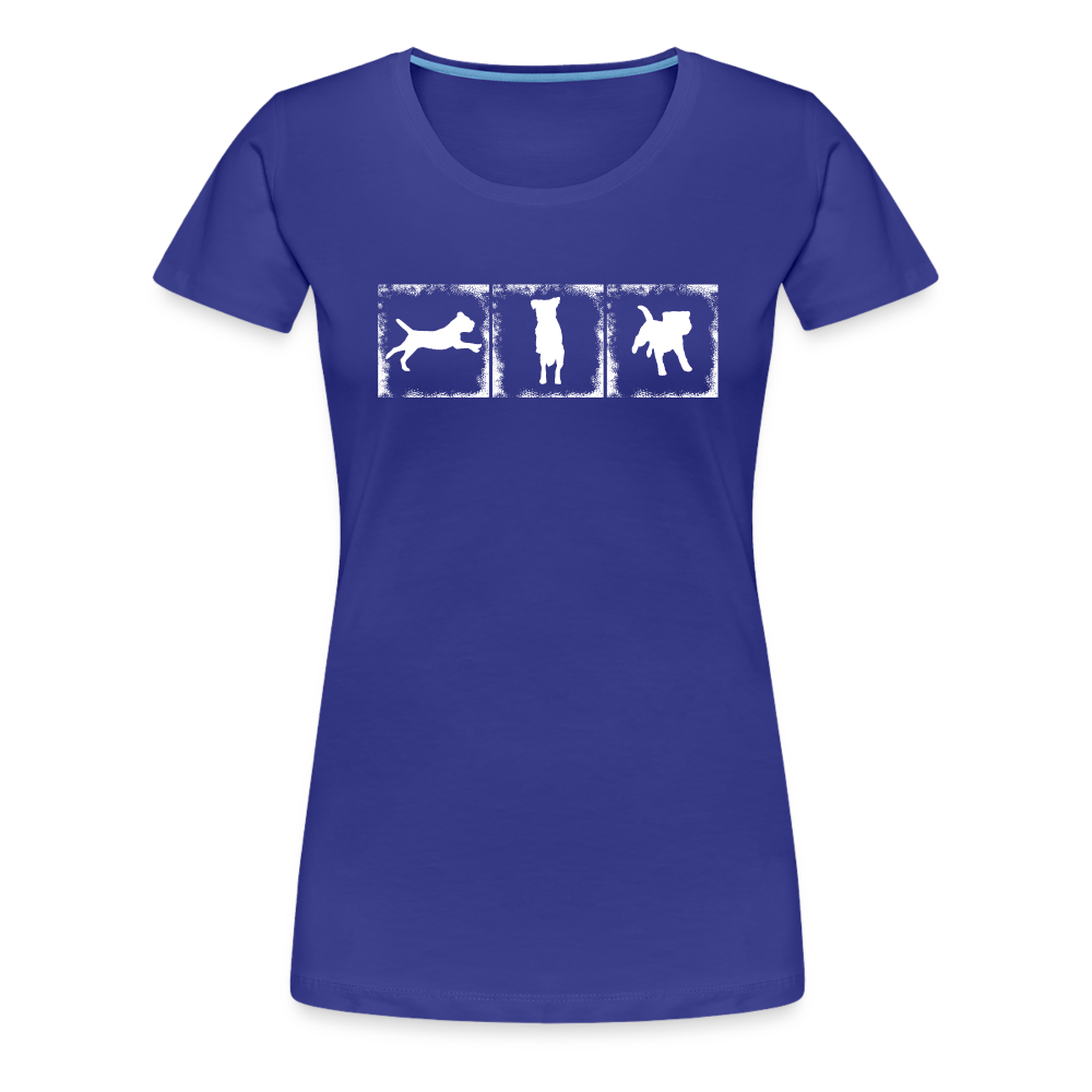 Women’s Premium T-Shirt - Border Terrier in action - Königsblau