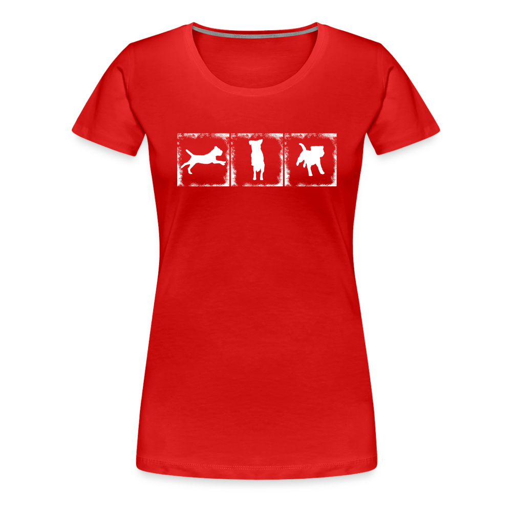 Women’s Premium T-Shirt - Border Terrier in action - Rot