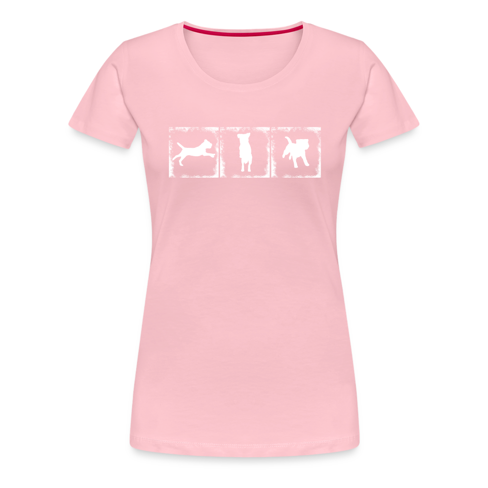 Women’s Premium T-Shirt - Border Terrier in action - Hellrosa