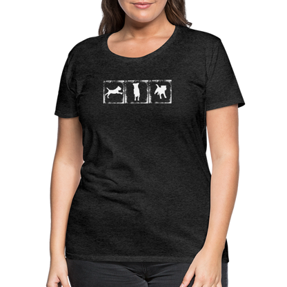 Women’s Premium T-Shirt - Border Terrier in action - Anthrazit