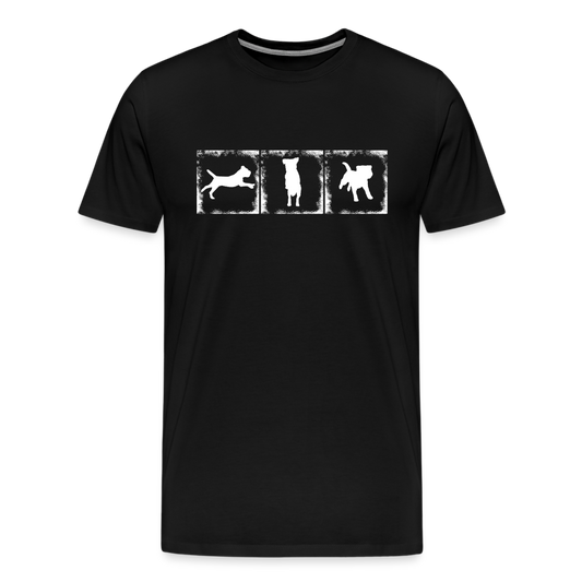Männer Premium T-Shirt - Border Terrier in action - Schwarz