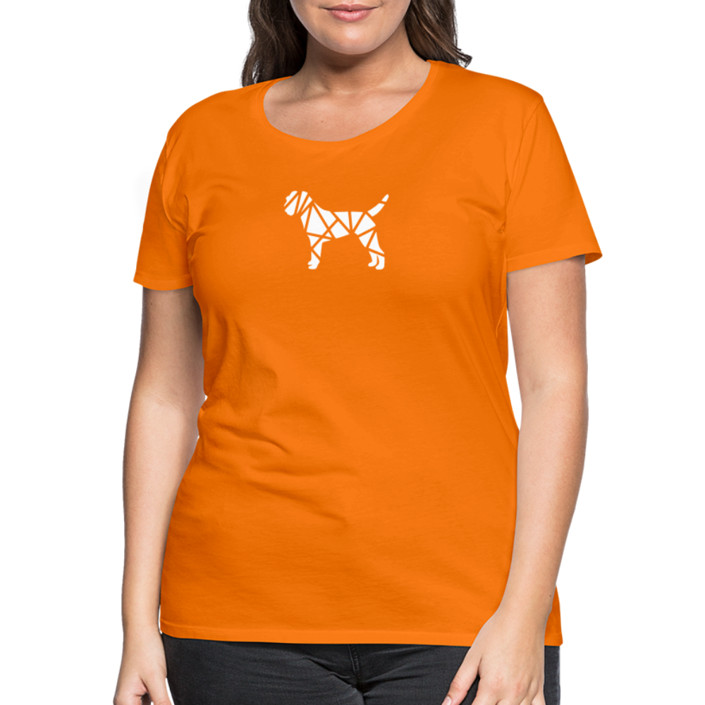 Women’s Premium T-Shirt - Border Terrier geometrisch - Orange