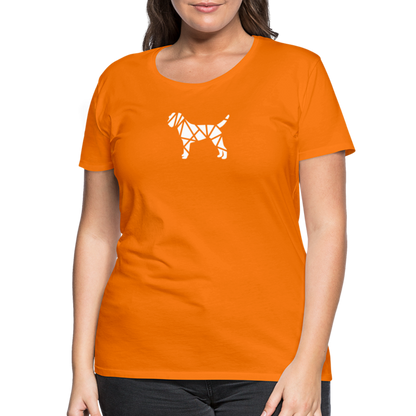 Women’s Premium T-Shirt - Border Terrier geometrisch - Orange