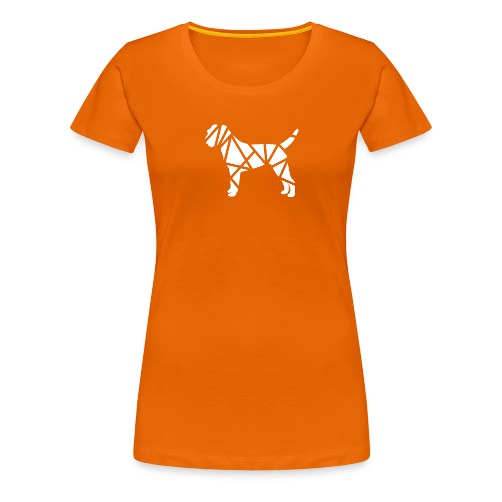 Women’s Premium T-Shirt - Border Terrier geometrisch - Orange