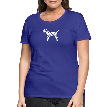 Women’s Premium T-Shirt - Border Terrier geometrisch - Königsblau