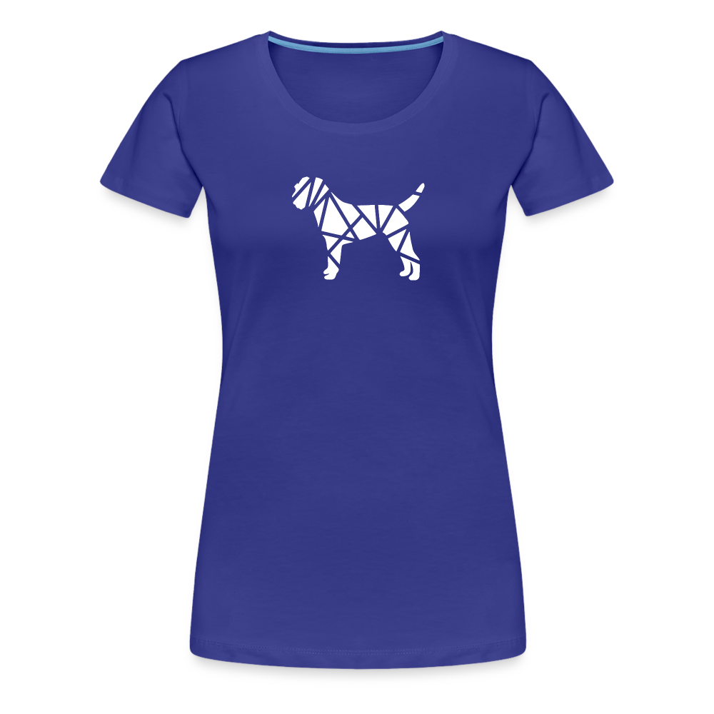 Women’s Premium T-Shirt - Border Terrier geometrisch - Königsblau