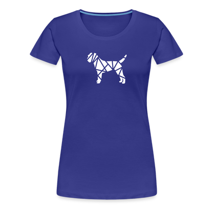 Women’s Premium T-Shirt - Border Terrier geometrisch - Königsblau