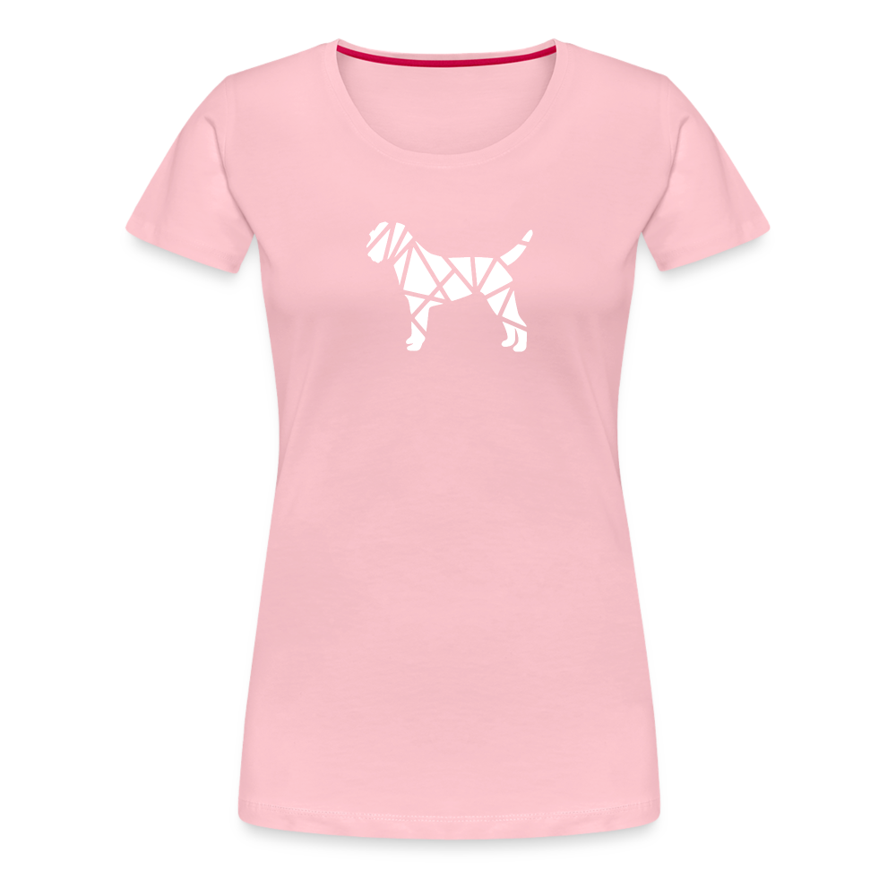 Women’s Premium T-Shirt - Border Terrier geometrisch - Hellrosa