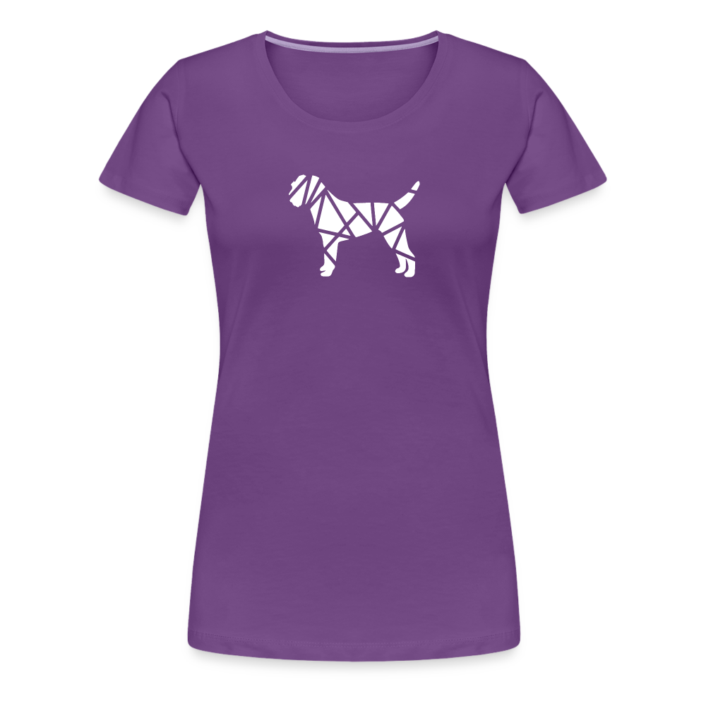 Women’s Premium T-Shirt - Border Terrier geometrisch - Lila