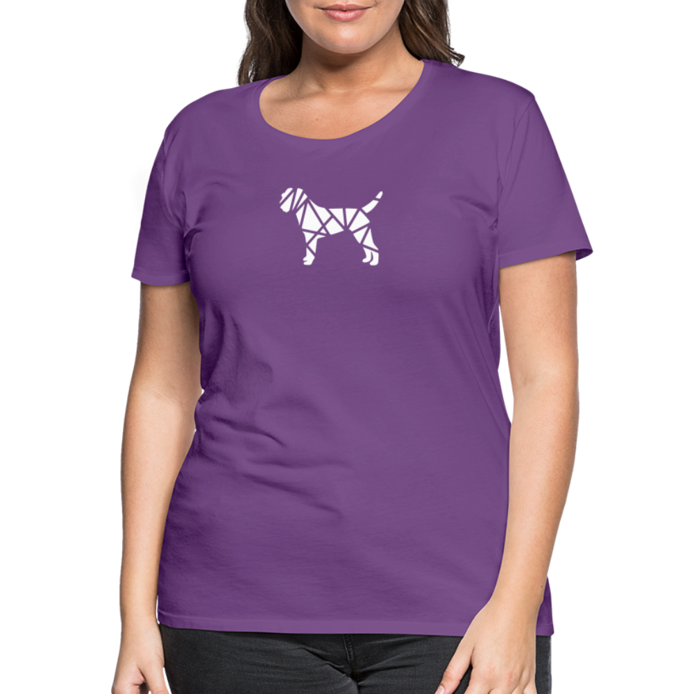 Women’s Premium T-Shirt - Border Terrier geometrisch - Lila