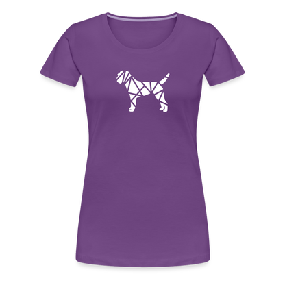 Women’s Premium T-Shirt - Border Terrier geometrisch - Lila