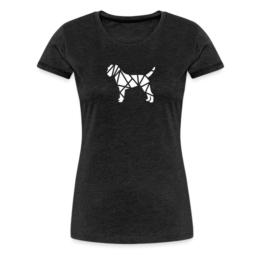 Women’s Premium T-Shirt - Border Terrier geometrisch - Anthrazit