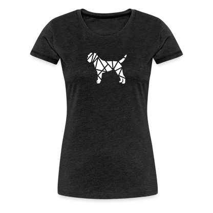 Women’s Premium T-Shirt - Border Terrier geometrisch - Anthrazit