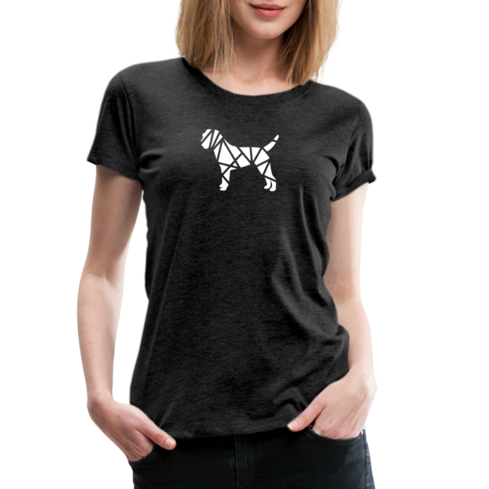 Women’s Premium T-Shirt - Border Terrier geometrisch - Anthrazit