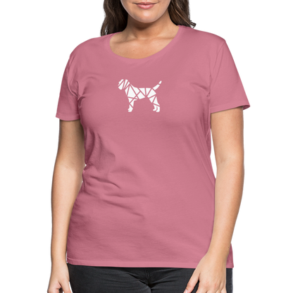 Women’s Premium T-Shirt - Border Terrier geometrisch - Malve