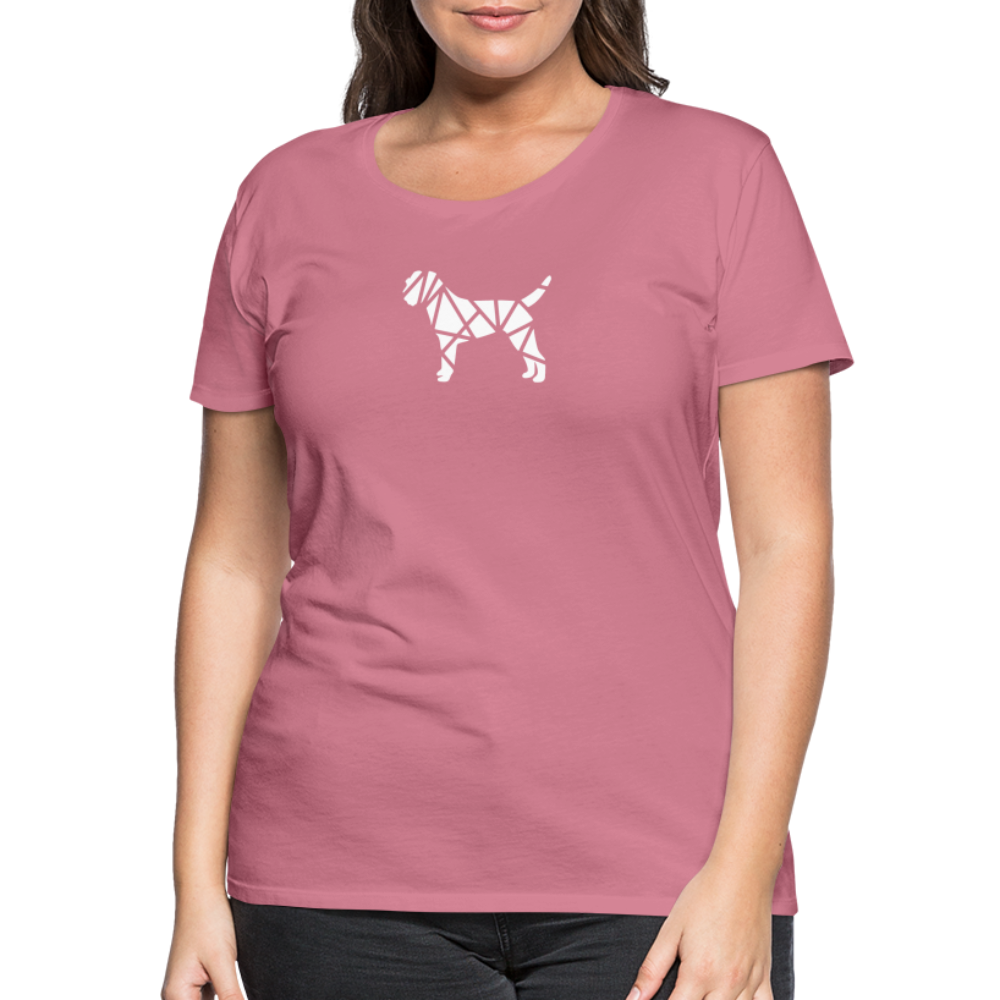 Women’s Premium T-Shirt - Border Terrier geometrisch - Malve