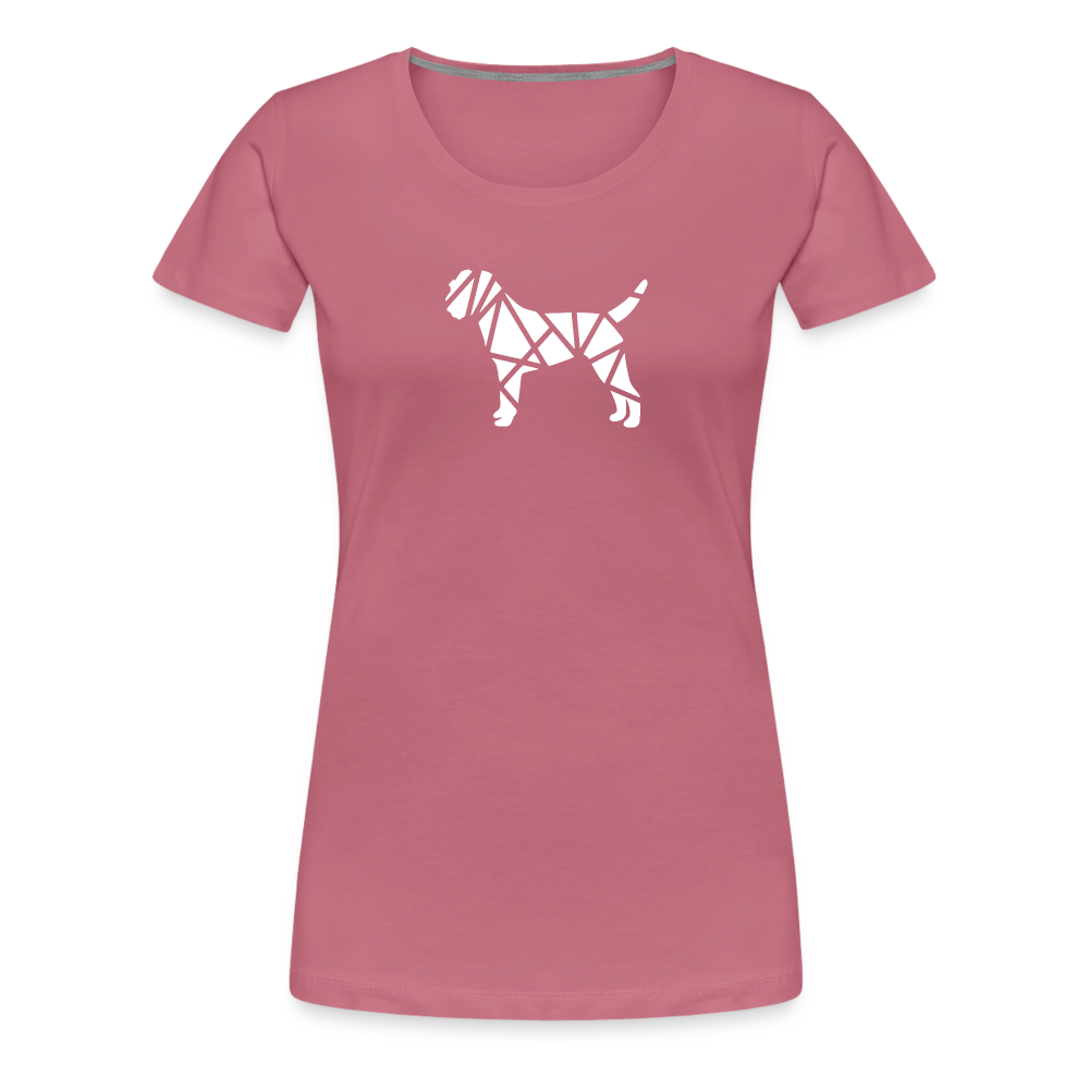 Women’s Premium T-Shirt - Border Terrier geometrisch - Malve