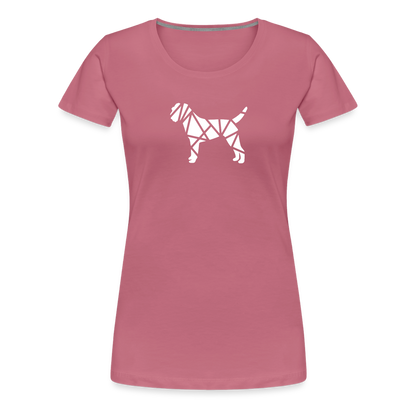 Women’s Premium T-Shirt - Border Terrier geometrisch - Malve