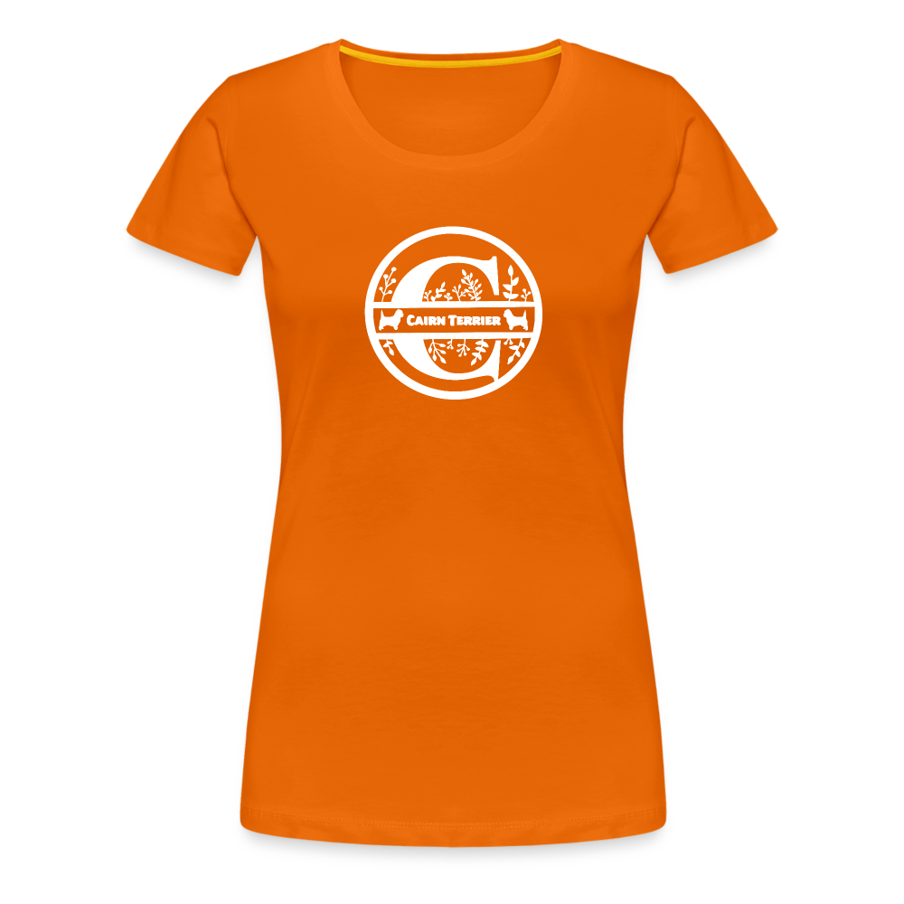 Women’s Premium T-Shirt - Cairn Terrier - Monogramm - Orange