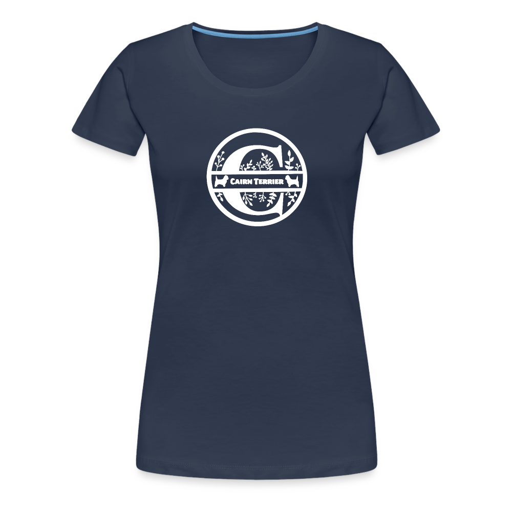 Women’s Premium T-Shirt - Cairn Terrier - Monogramm - Navy