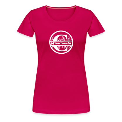 Women’s Premium T-Shirt - Cairn Terrier - Monogramm - dunkles Pink