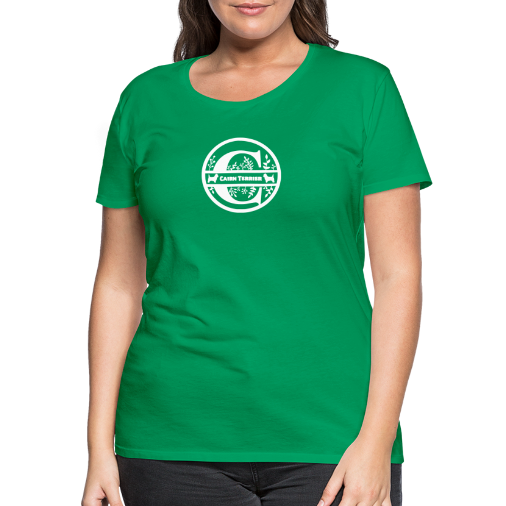 Women’s Premium T-Shirt - Cairn Terrier - Monogramm - Kelly Green