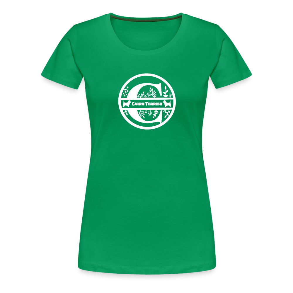 Women’s Premium T-Shirt - Cairn Terrier - Monogramm - Kelly Green