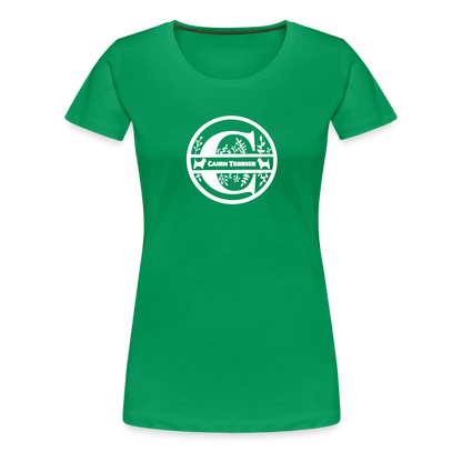 Women’s Premium T-Shirt - Cairn Terrier - Monogramm - Kelly Green