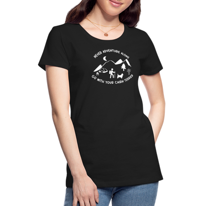 Women’s Premium T-Shirt - Cairn Terrier - Abenteuer - Schwarz