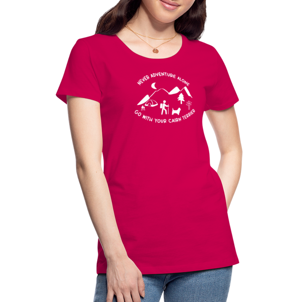 Women’s Premium T-Shirt - Cairn Terrier - Abenteuer - dunkles Pink