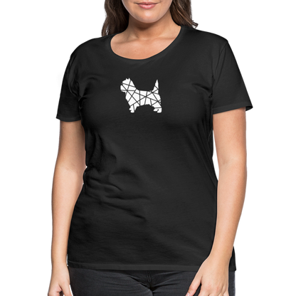 Women’s Premium T-Shirt - Cairn Terrier geometrisch - Schwarz