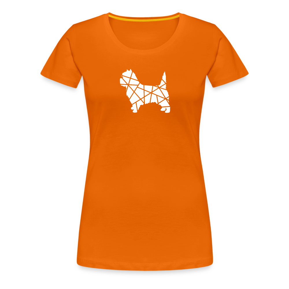 Women’s Premium T-Shirt - Cairn Terrier geometrisch - Orange