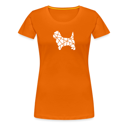 Women’s Premium T-Shirt - Cairn Terrier geometrisch - Orange