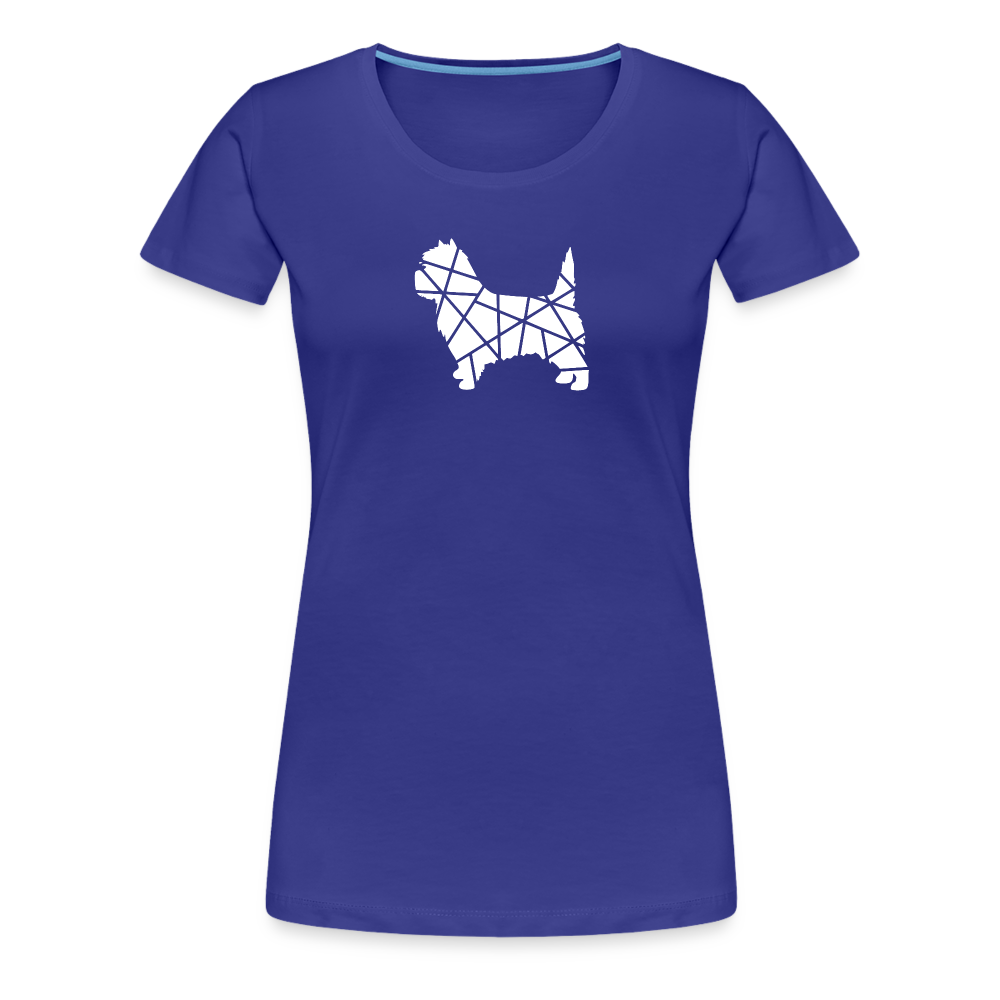 Women’s Premium T-Shirt - Cairn Terrier geometrisch - Königsblau