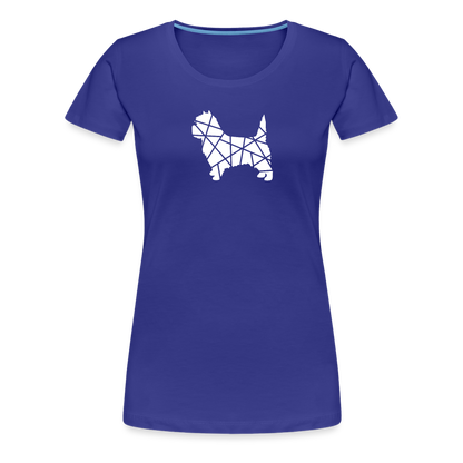 Women’s Premium T-Shirt - Cairn Terrier geometrisch - Königsblau