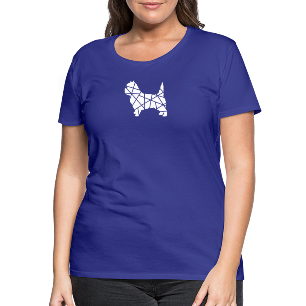 Women’s Premium T-Shirt - Cairn Terrier geometrisch - Königsblau