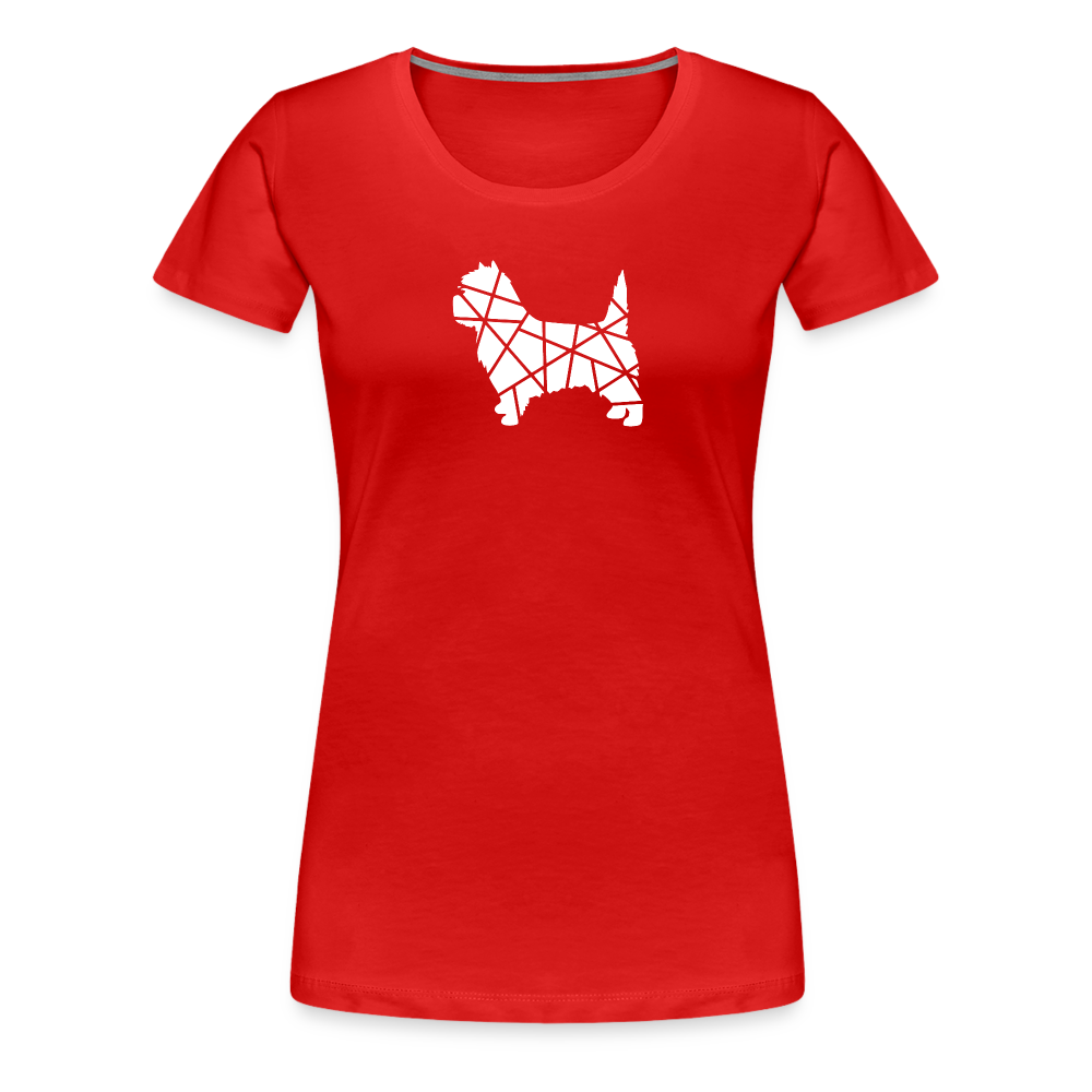 Women’s Premium T-Shirt - Cairn Terrier geometrisch - Rot