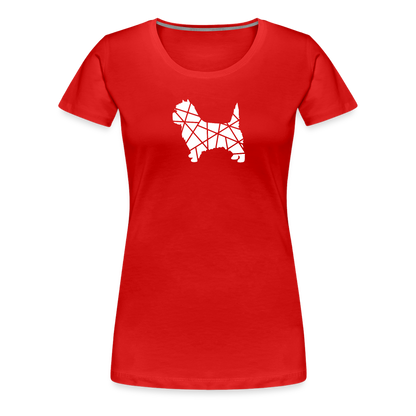 Women’s Premium T-Shirt - Cairn Terrier geometrisch - Rot